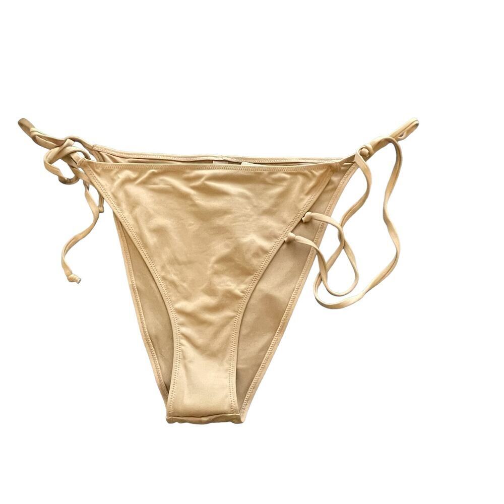 New SKIMS ~ Recycled Signature Swim Low Rise Tie Bottoms Size XL OCHRE - Picture 4 of 6